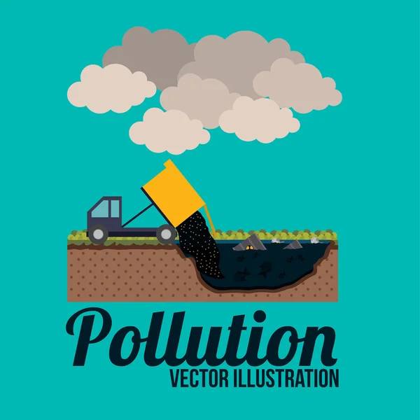 Diseño de contaminación, ilustración vectorial . — Archivo Imágenes Vectoriales