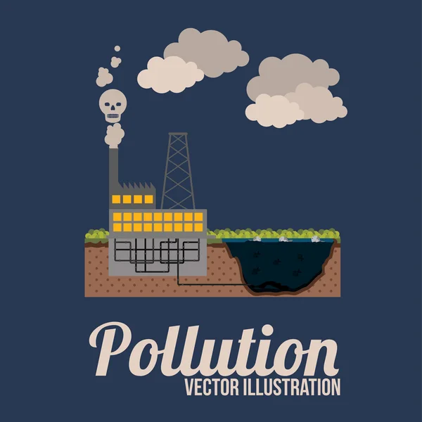 Diseño de contaminación, ilustración vectorial . — Vector de stock