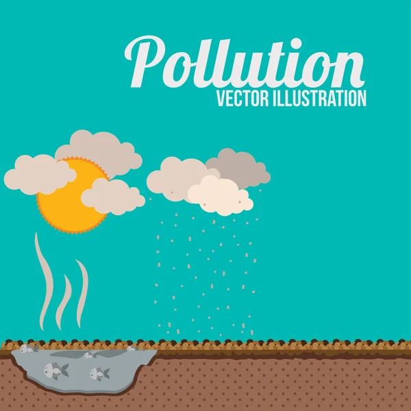Umweltverschmutzung Design, Vektor Illustration. — Stockvektor