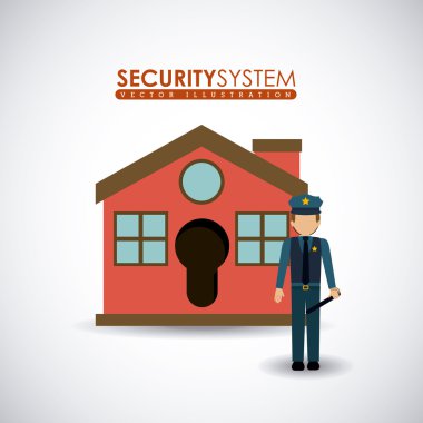 Güvenlik tasarım, vektör çizim.