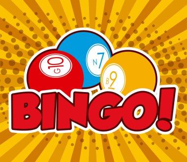 Bingo tasarım, vektör çizim.