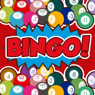 Bingo tasarım, vektör çizim.