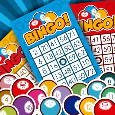 Bingo tasarım, vektör çizim.