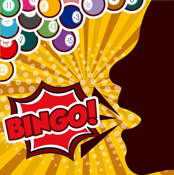 Diseño de bingo, ilustración vectorial . — Vector de stock