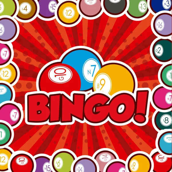 Diseño de bingo, ilustración vectorial . — Vector de stock