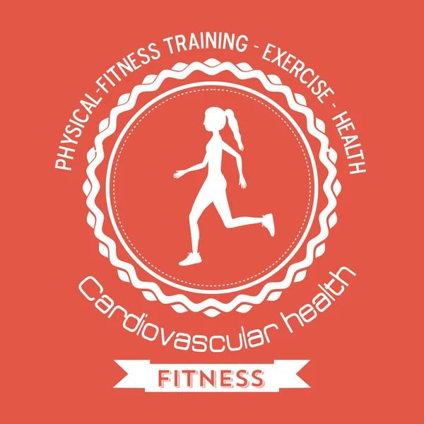 Design fitness, illustration vectorielle . — Image vectorielle