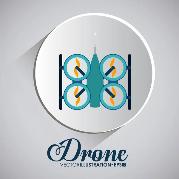 Drone projekt na białym tle, ilustracji wektorowych. — Wektor stockowy