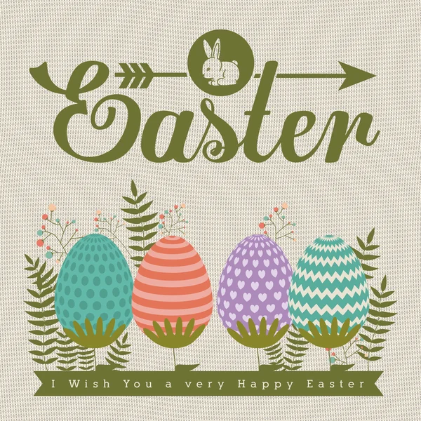 Happy easter card design, vector illustration. — Stock Vector