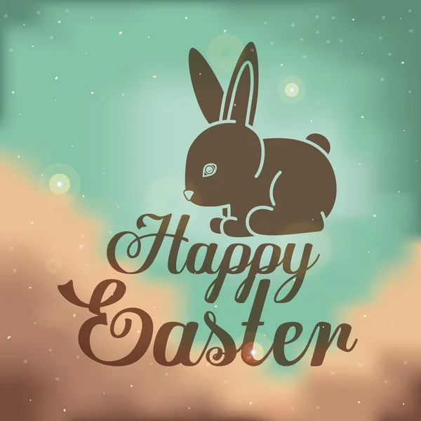 Happy easter kaart ontwerp, vectorillustratie. — Stockvector