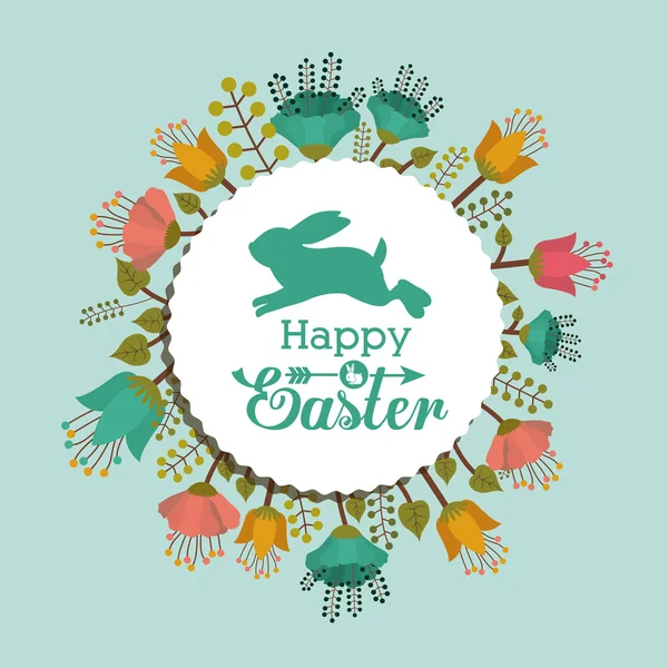 Happy easter card design, vector illustration. — Stock Vector