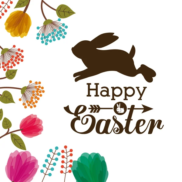 Happy easter card design, vector illustration. — Stock Vector