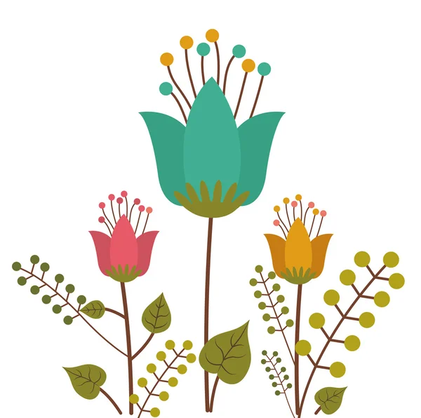 Blumen Design, Vektorillustration. — Stockvektor