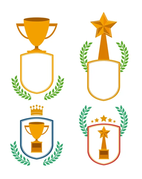 Diseño de trofeos, ilustración vectorial . — Archivo Imágenes Vectoriales