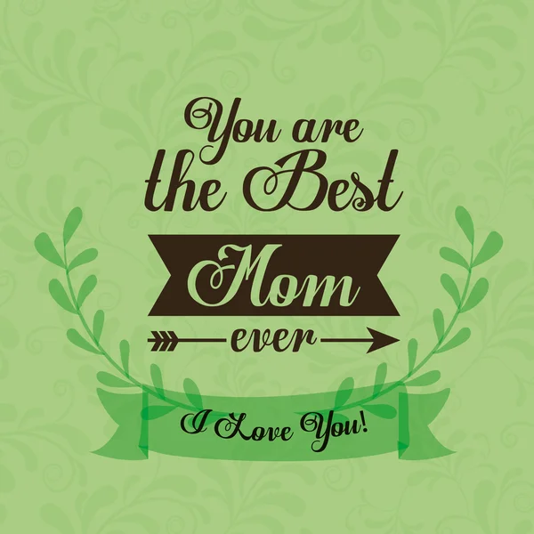 Happy mothers day card design, vector illustration. — Stock Vector