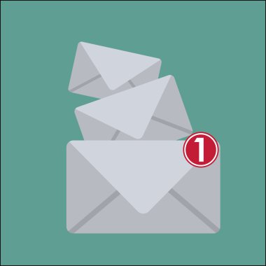 E-posta tasarım, vektör çizim.