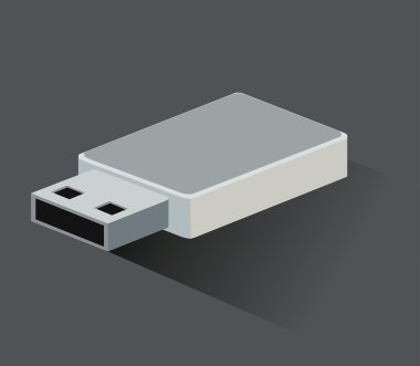 USB tasarımı, vektör çizim.