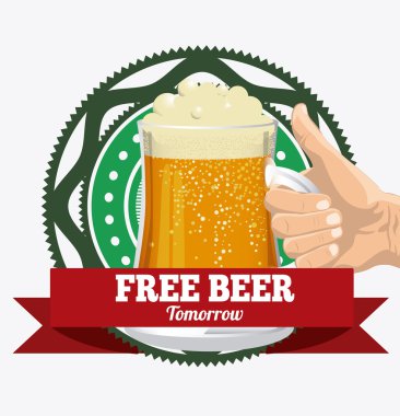 Bira tasarım, vektör çizim.