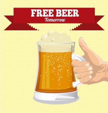 Bira tasarım, vektör çizim.