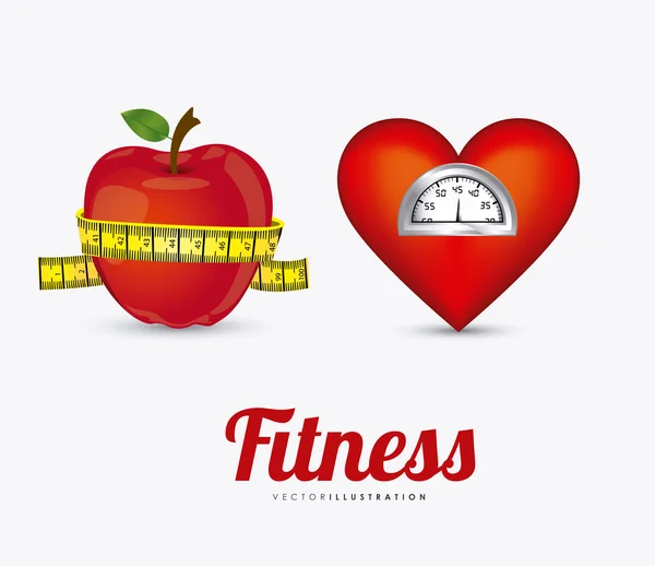 Fitness design, illustrazione vettoriale . — Vettoriale Stock