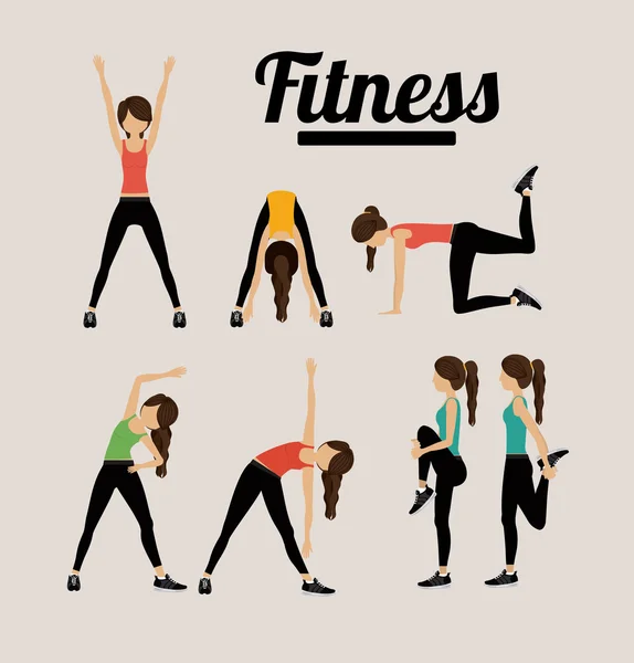 Diseño de fitness, ilustración vectorial . — Archivo Imágenes Vectoriales