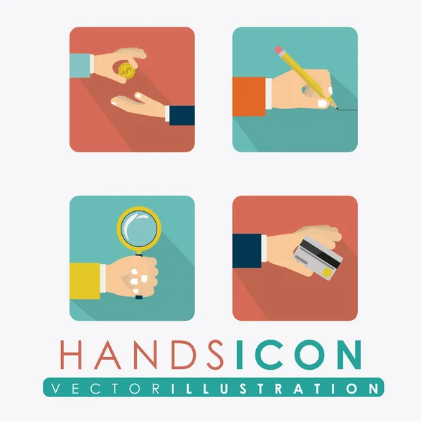 Handen ontwerp, vectorillustratie. — Stockvector