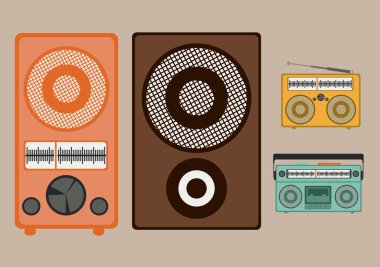 Müzik tasarımı, vektör çizim.