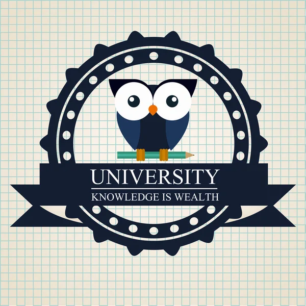 Progettazione universitaria, illustrazione vettoriale . — Vettoriale Stock