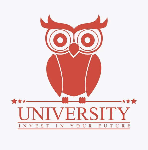 Progettazione universitaria, illustrazione vettoriale . — Vettoriale Stock