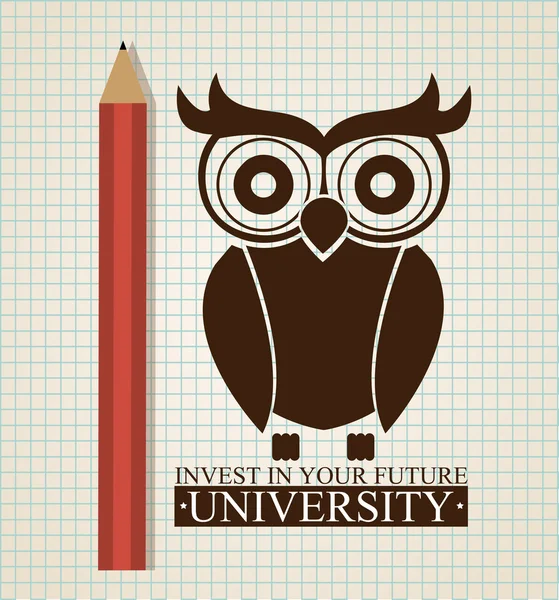 Universitet design, vektor illustration. — Stock vektor