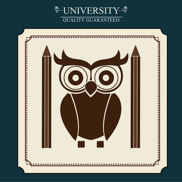 Progettazione universitaria, illustrazione vettoriale . — Vettoriale Stock