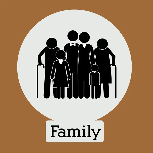 การออกแบบครอบครัว, ภาพวาดเวกเตอร์ . — ภาพเวกเตอร์สต็อก