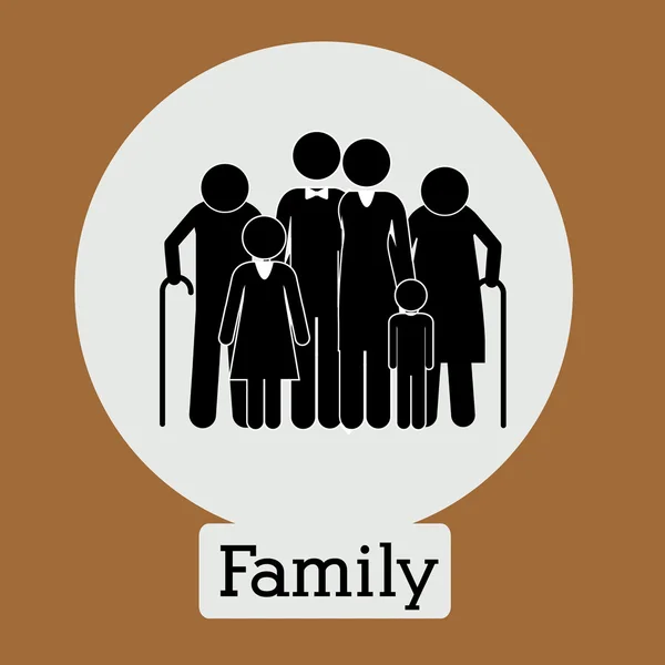 Familie ontwerp, vectorillustratie. — Stockvector