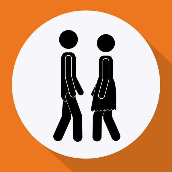 Conception de couple, illustration vectorielle . — Image vectorielle