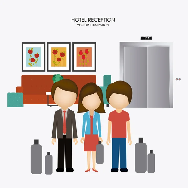 Hotel sevice, desing, Vektor Illustration — Stockvektor