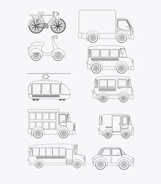 Transporte, diseño de ilustración vectorial . — Vector de stock