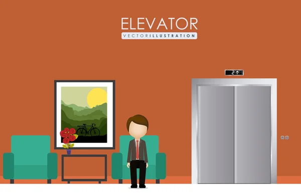 Elevador, para cima, para baixo, desing over, ilustração vetorial . — Vetor de Stock