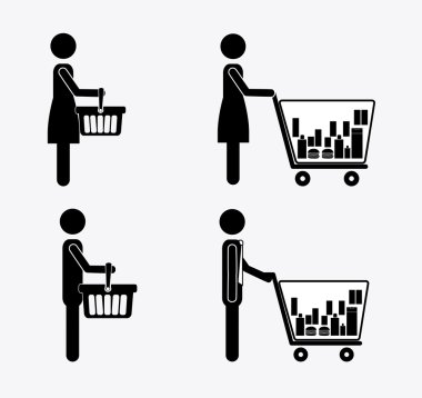 supermaket, tasarım, illüstrasyon vektör.