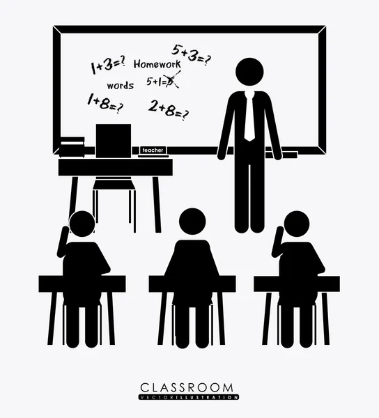 Class room, desing, vector illustration. — Stock Vector