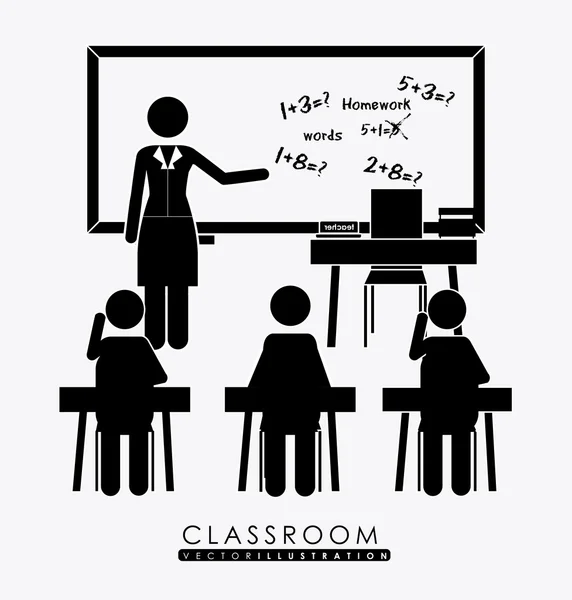 Salle de classe, desing, illustration vectorielle . — Image vectorielle