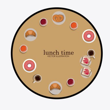 vektör çizim öğle saat tasarımı.