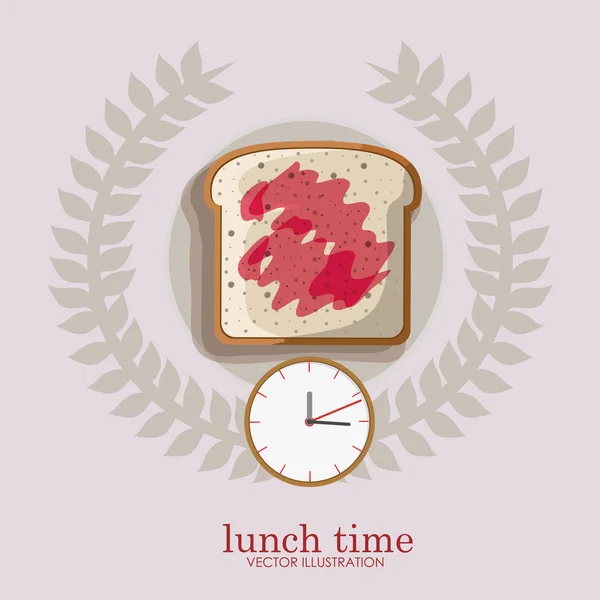 Lunch time desing vector illustration. — Stock Vector