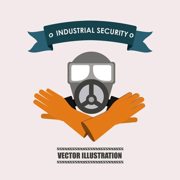 Segurança industrial desing vetor ilustração . —  Vetores de Stock