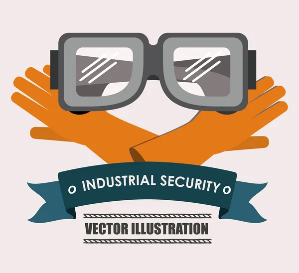 Industriell säkerhet design vektor illustration. — Stock vektor