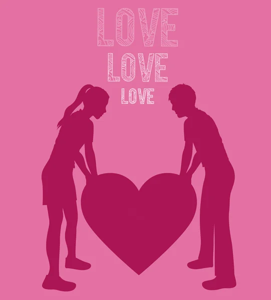 Design d'amour, illustration vectorielle . — Image vectorielle