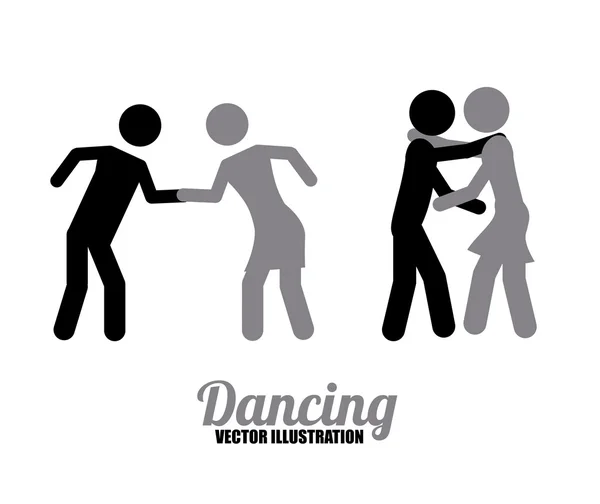 Bailando — Vector de stock