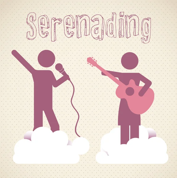 Serenading — Stok Vektör