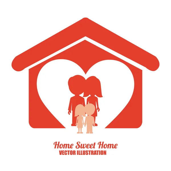 Sweet home design, vector illustration. — Stock Vector