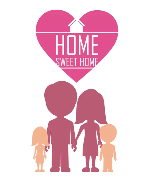 Sweet home design, vector illustration. — Stock Vector