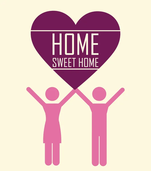 Sweet home design, vector illustration. — Stock Vector