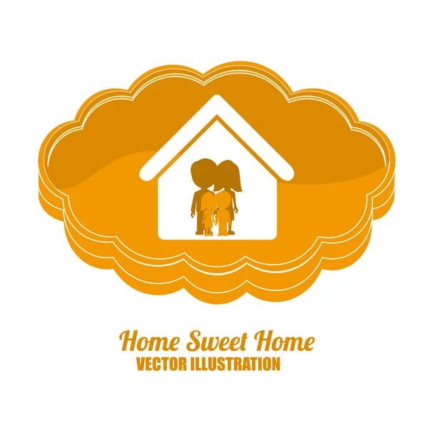 Dolce home design, illustrazione vettoriale . — Vettoriale Stock